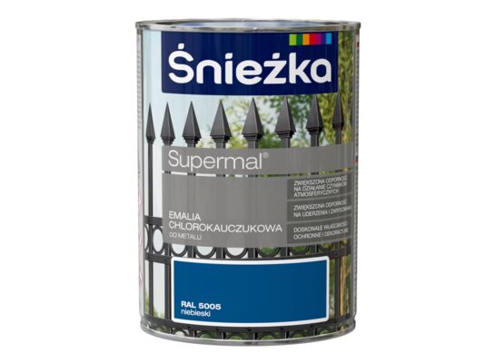 Emalia chlorokauczukowa Supermal niebieska 900 ml Śnieżka