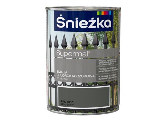 Emalia chlorokauczukowa Supermal szary jasny 900 ml Śnieżka