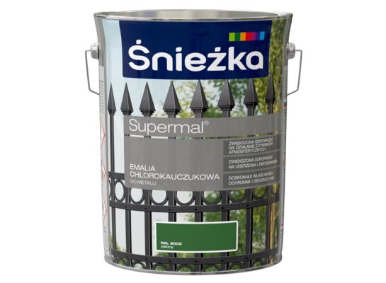 Emalia chlorokauczukowa Supermal zielony 5 l Śnieżka 
