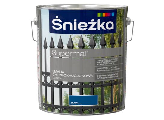 Emalia chlorokauczukowa Supermal niebieski ciemny 10 l Śnieżka 