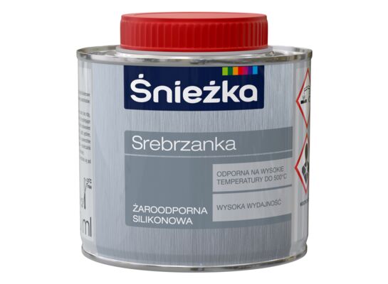 Farba żaroodporna Srebrzanka srebrny 200 ml Śnieżka 