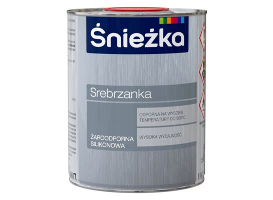 Farba żaroodporna Srebrzanka srebrny 800 ml Śnieżka