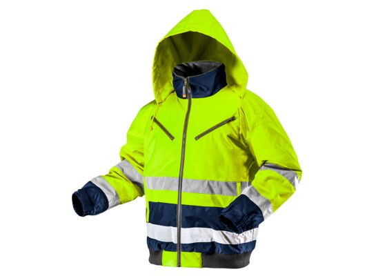 Kurtka robocza ostrzegawcza ocieplana, żółta, rozmiar M NEO