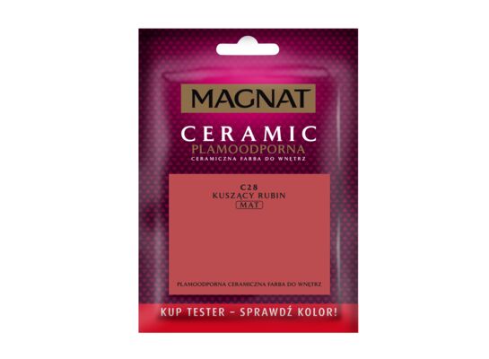Farba ceramiczna MAGNAT Ceramic TESTER kuszący rubin C28 30 ml