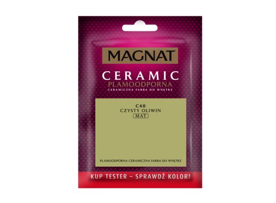 Farba ceramiczna MAGNAT Ceramic TESTER czysty oliwin C40 30 ml