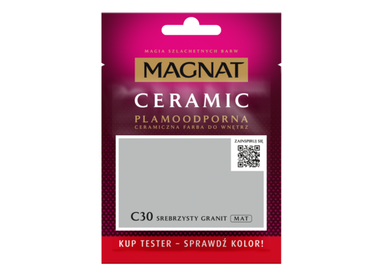 Farba ceramiczna MAGNAT Ceramic TESTER srebrzysty granit C30 30 ml