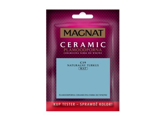 Farba ceramiczna MAGNAT Ceramic TESTER naturalny turkus C39 30 ml