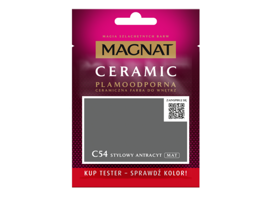 Farba ceramiczna MAGNAT Ceramic TESTER stylowy antracyt C54 30 ml