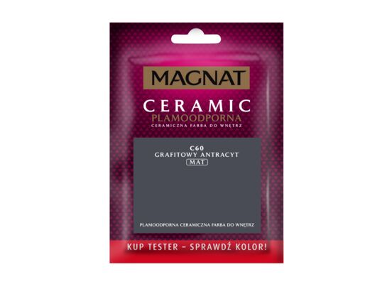 Farba ceramiczna MAGNAT Ceramic TESTER grafitowy antracyt C60 30 ml