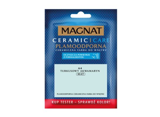Farba ceramiczna Care Plamoodporna TESTER a4 turkusowy akwamaryn 30 ml MAGNAT