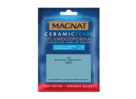 Farba ceramiczna Care Plamoodporna TESTER a9 błękitny amazonit 30 ml MAGNAT