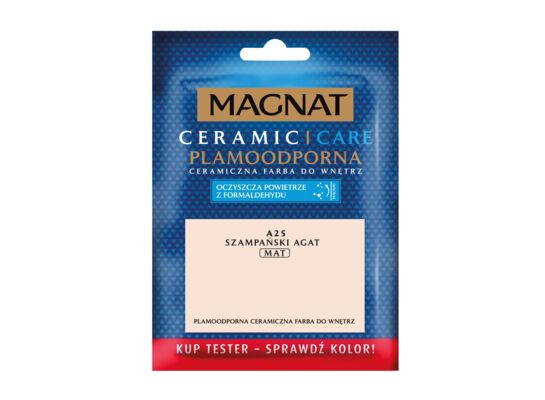 Farba ceramiczna Care Plamoodporna TESTER a25 szampański agat 30 ml MAGNAT