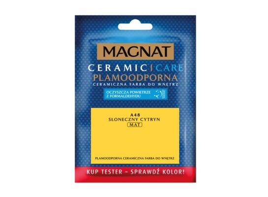 Farba ceramiczna Care Plamoodporna TESTER a48 słoneczny cytryn 30 ml MAGNAT