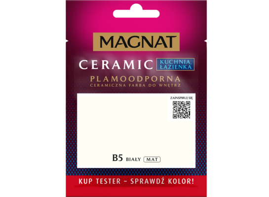 Farba ceramiczna MAGNAT Kitchen&Bathroom TESTER czysta biel B5 30 ml