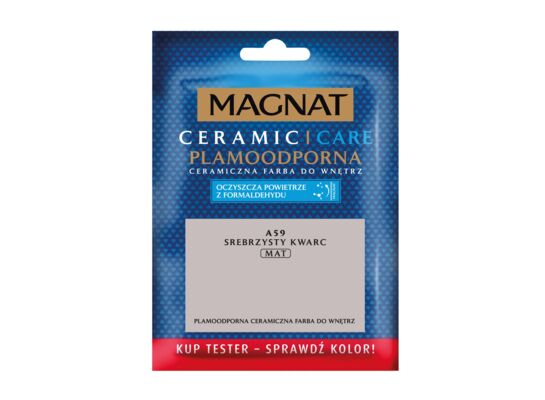 Farba ceramiczna Care Plamoodporna TESTER a59 srebrzysty kwarc 30 ml MAGNAT