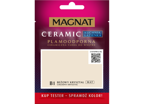 Farba ceramiczna MAGNAT Kitchen&Bathroom TESTER chłodny kryształ B1 30 ml