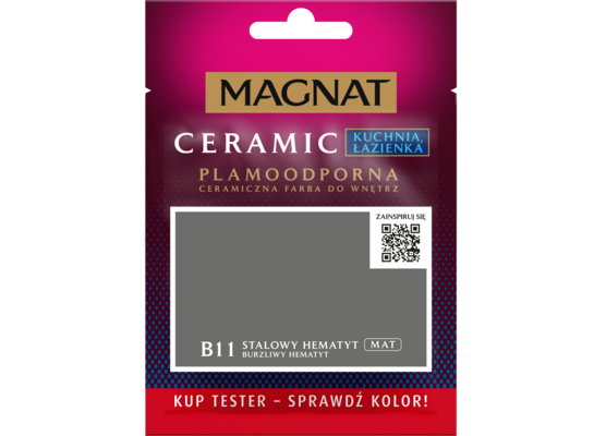 Farba ceramiczna MAGNAT Kitchen&Bathroom TESTER burzliwy hematyt B11 30 ml