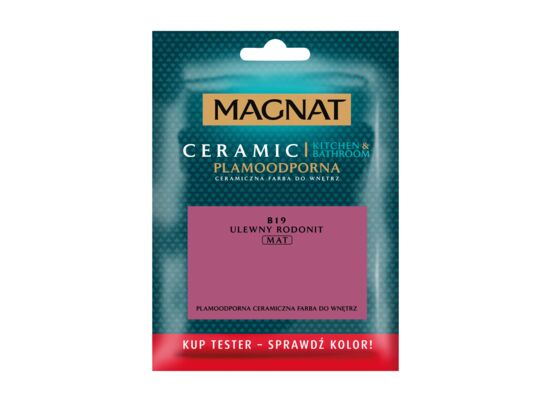 Farba ceramiczna MAGNAT Kitchen&Bathroom TESTER ulewny rodonit B19 30 ml