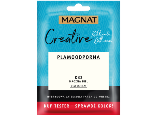 Farba lateksowa MAGNAT CREATIVE KITCHEN&BATHROOM TESTER mroźna biel 30 ml