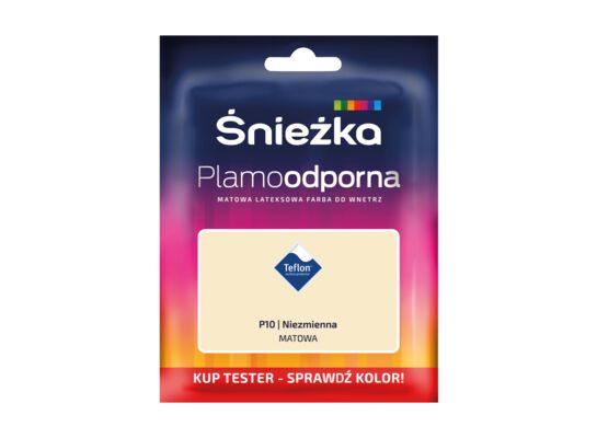 Farba lateksowa Plamoodporna TESTER niezmienna P10 30 ml Śnieżka