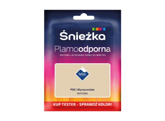 Farba lateksowa Plamoodporna TESTER wyrozumiały P06 30 ml Śnieżka