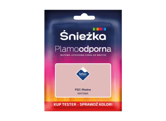 Farba lateksowa Plamoodporna  TESTER modna P20 30 ml Śnieżka 