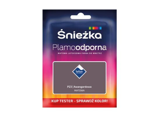 Farba lateksowa Plamoodporna TESTER awangardowa P23 30 ml Śnieżka