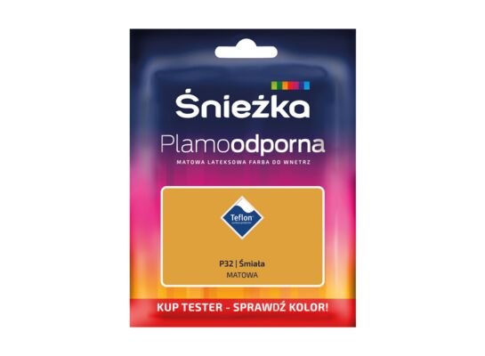 Farba lateksowa Plamoodporna  TESTER śmiała P32 30 ml Śnieżka 