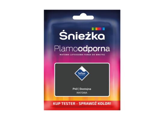 Farba lateksowa Plamoodporna  TESTER dostojna P40 30 ml Śnieżka 