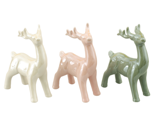 Figurka ceramiczna Jeleń 14 x 7,2 x 19,2 cm mix
