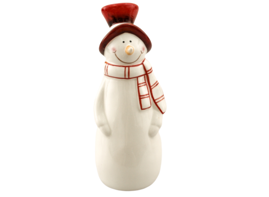 Figurka ceramiczna Bałwan 7,4 x 7 x 19 cm