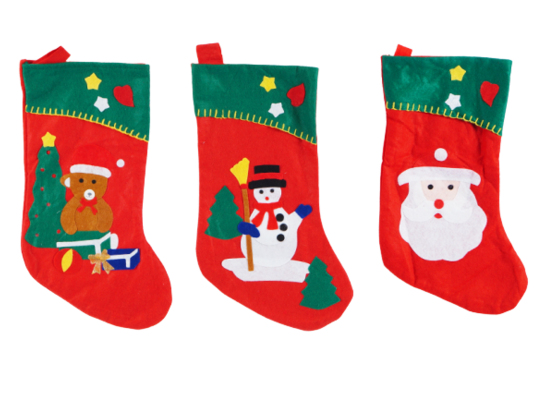 Skarpeta na prezenty tkanina 40 x 18 cm mix