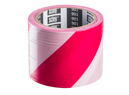 Taśma ostrzegawczo-ogrodzeniowa 901, 80 mm x 100 m SCLEY