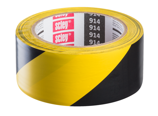 Taśma ostrzegawcza 914, 48 mm x 33 m żółto-czarna SCLEY