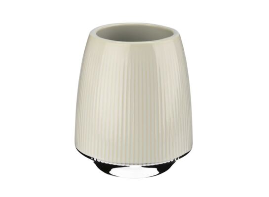 Kubek łazienkowy MAREY biały/srebrny