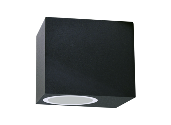 Kinkiet aluminiowy POLUX Boston SG37SQWB 1 x GU10 czarny