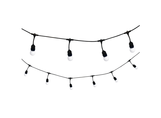 Girlanda 6,2 m E27 10xG45 mleczny 36V 6W