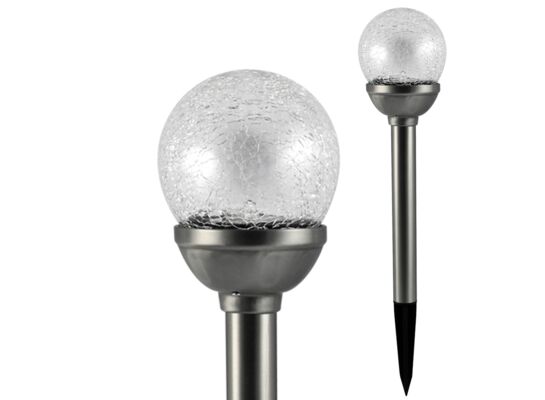 Lampa solarna POLUX KULA SL2302S RGB satyna