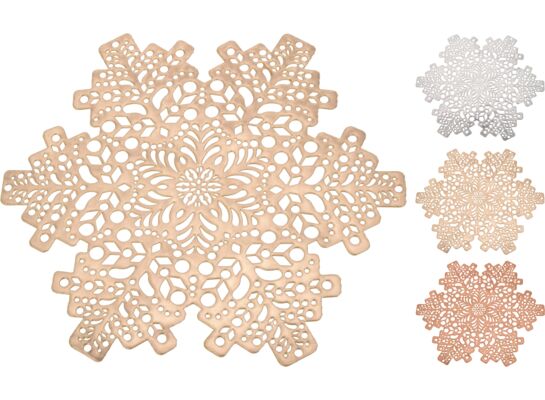 Mata na stół płatek śniegu mix