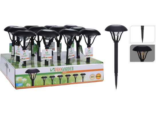 Lampa solarna czarna 12,5 x 30 x 12,5 cm