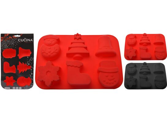 Forma silikonowa świąteczne wzory mix 17,5 x 31,5 cm