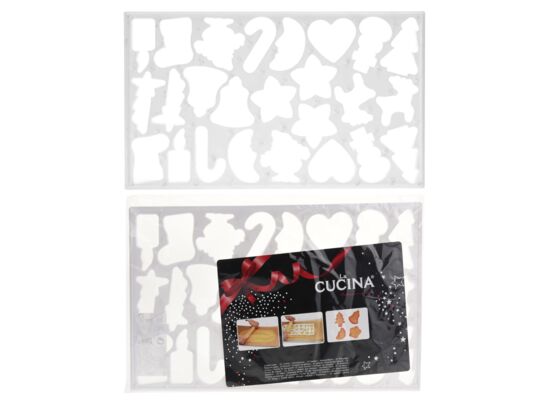 Wykrawacz do ciasteczek i pierniczków biały 37 x 22 cm