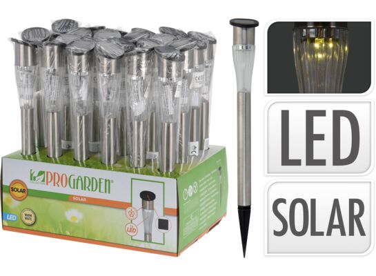 Lampa solarna inox 4,5 x 32 x 4,5 cm
