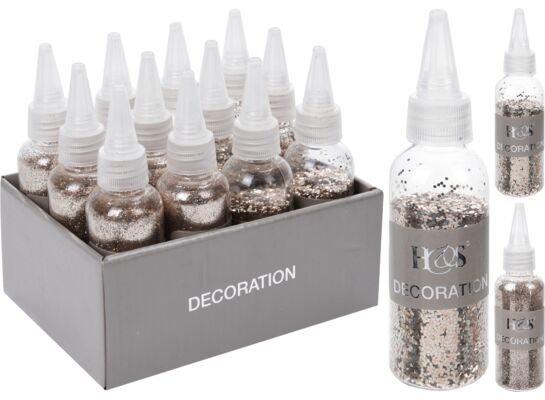 Brokat w butelce różowe złoto mix 3,5 x 12,5 x 3,5 cm