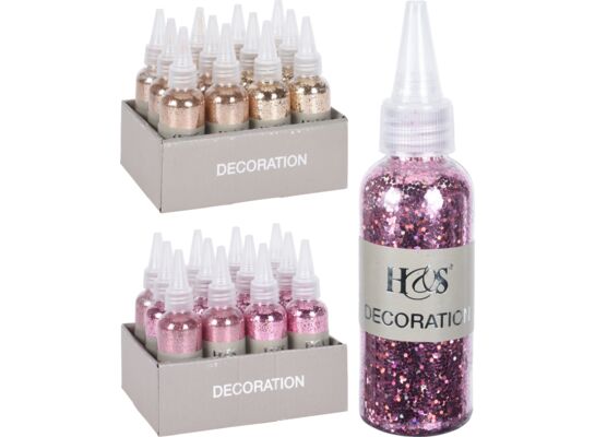 Brokat w butelce różowy 40 g mix