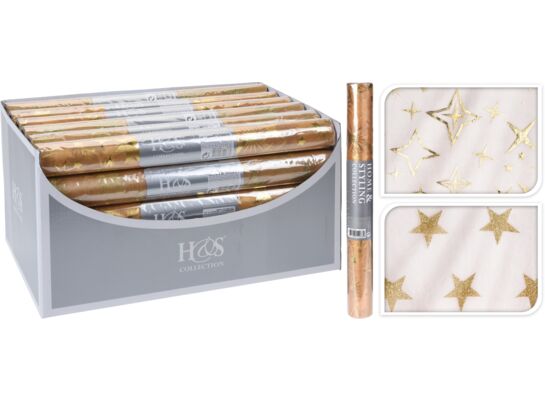 Materiał dekoracyjny złoty 36 x 200 cm mix