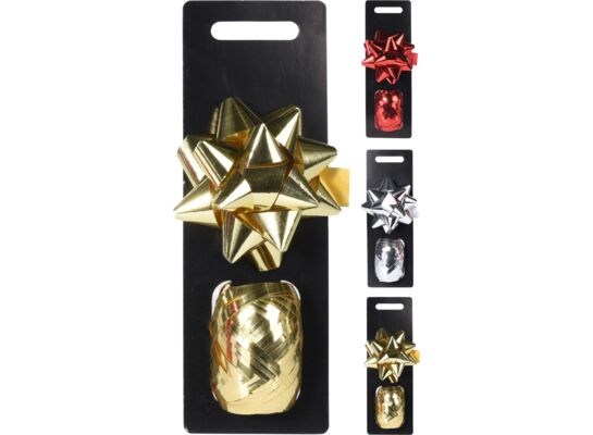 Zestaw wstążka + kokarda 3,2 x 17 x 6 cm mix