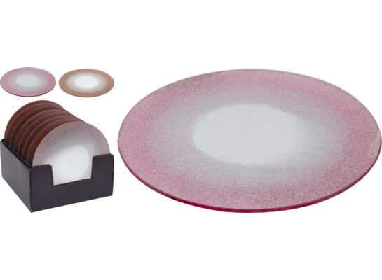 Podstawka pod świece z brokatem mix 0,4 x 20 cm