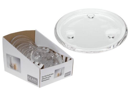 Podstawka pod świeczkę szklana 1,5 x 14,5 cm