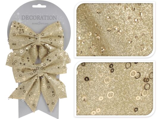 Kokarda szampańskie złoto 13 cm 2 sztuki mix